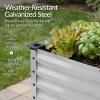 image:imageBest Choice Products 48x24x30in Galvanized Raised Garden Bed Metal Elevated Planter Box Vegetable Garden for Backyard Patio Balcony 100 Non Toxic Materials  Dark Brown Wood GrainSilver