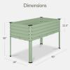 image:imageBest Choice Products 48x24x30in Galvanized Raised Garden Bed Metal Elevated Planter Box Vegetable Garden for Backyard Patio Balcony 100 Non Toxic Materials  Dark Brown Wood GrainSage Green