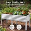 image:imageBest Choice Products 48x24x30in Galvanized Raised Garden Bed Metal Elevated Planter Box Vegetable Garden for Backyard Patio Balcony 100 Non Toxic Materials  Dark Brown Wood GrainSilver
