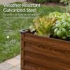 image:imageBest Choice Products 48x24x30in Galvanized Raised Garden Bed Metal Elevated Planter Box Vegetable Garden for Backyard Patio Balcony 100 Non Toxic Materials  Dark Brown Wood GrainWood Grain