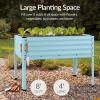 image:imageBest Choice Products 48x24x30in Galvanized Raised Garden Bed Metal Elevated Planter Box Vegetable Garden for Backyard Patio Balcony 100 Non Toxic Materials  Dark Brown Wood GrainMist Blue