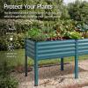 image:imageBest Choice Products 48x24x30in Galvanized Raised Garden Bed Metal Elevated Planter Box Vegetable Garden for Backyard Patio Balcony 100 Non Toxic Materials  Dark Brown Wood GrainPeacock Blue