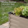 image:imageBest Choice Products 48x24x30in Galvanized Raised Garden Bed Metal Elevated Planter Box Vegetable Garden for Backyard Patio Balcony 100 Non Toxic Materials  Dark Brown Wood GrainTaupe