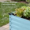 image:imageBest Choice Products 48x24x30in Galvanized Raised Garden Bed Metal Elevated Planter Box Vegetable Garden for Backyard Patio Balcony 100 Non Toxic Materials  Dark Brown Wood GrainMist Blue