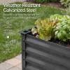 image:imageBest Choice Products 48x24x30in Galvanized Raised Garden Bed Metal Elevated Planter Box Vegetable Garden for Backyard Patio Balcony 100 Non Toxic Materials  Dark Brown Wood GrainCharcoal