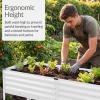 image:imageBest Choice Products 48x24x30in Galvanized Raised Garden Bed Metal Elevated Planter Box Vegetable Garden for Backyard Patio Balcony 100 Non Toxic Materials  Dark Brown Wood GrainWhite