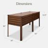 image:imageBest Choice Products 48x24x30in Galvanized Raised Garden Bed Metal Elevated Planter Box Vegetable Garden for Backyard Patio Balcony 100 Non Toxic Materials  Dark Brown Wood GrainWood Grain