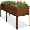 image:imageBest Choice Products 48x24x30in Galvanized Raised Garden Bed Metal Elevated Planter Box Vegetable Garden for Backyard Patio Balcony 100 Non Toxic Materials  Dark Brown Wood GrainWood Grain