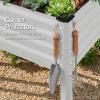 image:imageBest Choice Products 48x24x30in Galvanized Raised Garden Bed Metal Elevated Planter Box Vegetable Garden for Backyard Patio Balcony 100 Non Toxic Materials  Dark Brown Wood GrainMoonlight Gray