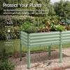 image:imageBest Choice Products 48x24x30in Galvanized Raised Garden Bed Metal Elevated Planter Box Vegetable Garden for Backyard Patio Balcony 100 Non Toxic Materials  Dark Brown Wood GrainSage Green
