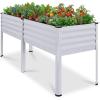 image:imageBest Choice Products 48x24x30in Galvanized Raised Garden Bed Metal Elevated Planter Box Vegetable Garden for Backyard Patio Balcony 100 Non Toxic Materials  Dark Brown Wood GrainMoonlight Gray