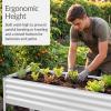 image:imageBest Choice Products 48x24x30in Galvanized Raised Garden Bed Metal Elevated Planter Box Vegetable Garden for Backyard Patio Balcony 100 Non Toxic Materials  Dark Brown Wood GrainWhite
