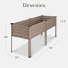 image:imageBest Choice Products 48x24x30in Galvanized Raised Garden Bed Metal Elevated Planter Box Vegetable Garden for Backyard Patio Balcony 100 Non Toxic Materials  Dark Brown Wood GrainTaupe