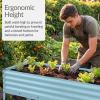 image:imageBest Choice Products 48x24x30in Galvanized Raised Garden Bed Metal Elevated Planter Box Vegetable Garden for Backyard Patio Balcony 100 Non Toxic Materials  Dark Brown Wood GrainMist Blue