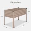image:imageBest Choice Products 48x24x30in Galvanized Raised Garden Bed Metal Elevated Planter Box Vegetable Garden for Backyard Patio Balcony 100 Non Toxic Materials  Dark Brown Wood GrainTaupe