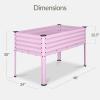 image:imageBest Choice Products 48x24x30in Galvanized Raised Garden Bed Metal Elevated Planter Box Vegetable Garden for Backyard Patio Balcony 100 Non Toxic Materials  Dark Brown Wood GrainPink