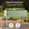 image:imageBest Choice Products 48x24x30in Galvanized Raised Garden Bed Metal Elevated Planter Box Vegetable Garden for Backyard Patio Balcony 100 Non Toxic Materials  Dark Brown Wood GrainSage Green
