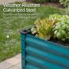 image:imageBest Choice Products 48x24x30in Galvanized Raised Garden Bed Metal Elevated Planter Box Vegetable Garden for Backyard Patio Balcony 100 Non Toxic Materials  Dark Brown Wood GrainPeacock Blue
