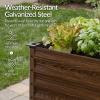 image:imageBest Choice Products 48x24x30in Galvanized Raised Garden Bed Metal Elevated Planter Box Vegetable Garden for Backyard Patio Balcony 100 Non Toxic Materials  Dark Brown Wood GrainDark Brown Wood Grain