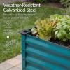 image:imageBest Choice Products 48x24x30in Galvanized Raised Garden Bed Metal Elevated Planter Box Vegetable Garden for Backyard Patio Balcony 100 Non Toxic Materials  Dark Brown Wood GrainPeacock Blue