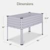 image:imageBest Choice Products 48x24x30in Galvanized Raised Garden Bed Metal Elevated Planter Box Vegetable Garden for Backyard Patio Balcony 100 Non Toxic Materials  Dark Brown Wood GrainMoonlight Gray