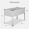 image:imageBest Choice Products 48x24x30in Galvanized Raised Garden Bed Metal Elevated Planter Box Vegetable Garden for Backyard Patio Balcony 100 Non Toxic Materials  Dark Brown Wood GrainSilver