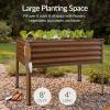 image:imageBest Choice Products 48x24x30in Galvanized Raised Garden Bed Metal Elevated Planter Box Vegetable Garden for Backyard Patio Balcony 100 Non Toxic Materials  Dark Brown Wood GrainWood Grain