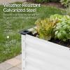 image:imageBest Choice Products 48x24x30in Galvanized Raised Garden Bed Metal Elevated Planter Box Vegetable Garden for Backyard Patio Balcony 100 Non Toxic Materials  Dark Brown Wood GrainWhite