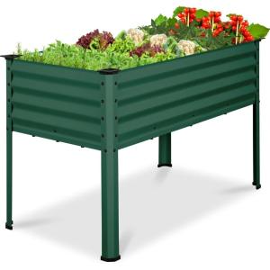 image:imageBest Choice Products 48x24x30in Galvanized Raised Garden Bed Metal Elevated Planter Box Vegetable Garden for Backyard Patio Balcony 100 Non Toxic Materials  Dark Brown Wood GrainDark Green