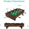 image:imageBest Choice Products 40in Tabletop Foosball Table Compact Mini Arcade Table Hand Soccer for Kids and Adults Home Game Room w 2 BallsDark Wood