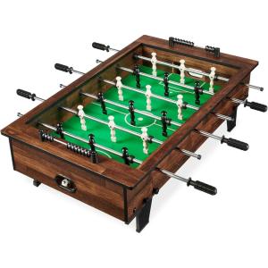 image:imageBest Choice Products 40in Tabletop Foosball Table Compact Mini Arcade Table Hand Soccer for Kids and Adults Home Game Room w 2 BallsDark Wood