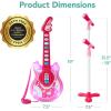 image:imageBest Choice Products 19in Kids Toy Guitar Pretend Play Musical Instrument Toy for Toddlers wMic Stand 8 Demo Songs Lights amp Sounds  PinkPink