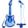 image:imageBest Choice Products 19in Kids Toy Guitar Pretend Play Musical Instrument Toy for Toddlers wMic Stand 8 Demo Songs Lights amp Sounds  PinkBlue