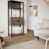 image:imageBest Choice Products 4Tier Bookshelf Tall Bookcase Wood Storage Cabinet for Living Room Bedroom Entryway Home Office wCabinet Enclosed Storage Shelf Space Metal Sturdy Frame  Dark WalnutDark Walnut