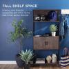image:imageBest Choice Products 4Tier Bookshelf Tall Bookcase Wood Storage Cabinet for Living Room Bedroom Entryway Home Office wCabinet Enclosed Storage Shelf Space Metal Sturdy Frame  Dark WalnutDark Walnut