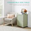 image:imageBest Choice Products Folding Sewing Table Multipurpose Craft Station amp Side Desk with Compact Design Wheels Shelves Storage Trays Pegs Magnetic Doors Metal Doorknobs  WalnutCreamLight Green