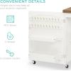 image:imageBest Choice Products Folding Sewing Table Multipurpose Craft Station amp Side Desk with Compact Design Wheels Shelves Storage Trays Pegs Magnetic Doors Metal Doorknobs  WalnutCreamWalnut  Cream