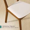 image:imageBest Choice Products Wooden Dining Chairs Wood MidCentury Modern Upholstered Side Chairs Farmhouse Cushioned Dining Chairs Set of 4 for Dining Room  WalnutCream
