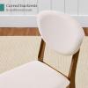image:imageBest Choice Products Wooden Dining Chairs Wood MidCentury Modern Upholstered Side Chairs Farmhouse Cushioned Dining Chairs Set of 4 for Dining Room  WalnutCream
