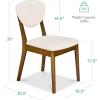 image:imageBest Choice Products Wooden Dining Chairs Wood MidCentury Modern Upholstered Side Chairs Farmhouse Cushioned Dining Chairs Set of 4 for Dining Room  WalnutCream