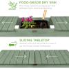image:imageBest Choice Products Mobile Garden Potting Bench Outdoor Wood Workstation Table wSliding Tabletop 4 Locking Wheels Food Grade Dry Sink Storage Shelves  Sage GreenSage Green