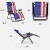 image:imageBest Choice Products Set of 2 Adjustable Steel Mesh Zero Gravity Lounge Chair Recliners wPillows and Cup Holder Trays  MarigoldWhiteAmerican Flag