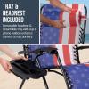image:imageBest Choice Products Set of 2 Adjustable Steel Mesh Zero Gravity Lounge Chair Recliners wPillows and Cup Holder Trays  MarigoldWhiteAmerican Flag
