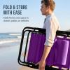 image:imageBest Choice Products Set of 2 Adjustable Steel Mesh Zero Gravity Lounge Chair Recliners wPillows and Cup Holder Trays  MarigoldWhiteAmethyst Purple