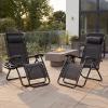 image:imageBest Choice Products Set of 2 Adjustable Steel Mesh Zero Gravity Lounge Chair Recliners wPillows and Cup Holder Trays  MarigoldWhiteBlack