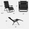image:imageBest Choice Products Set of 2 Adjustable Steel Mesh Zero Gravity Lounge Chair Recliners wPillows and Cup Holder Trays  MarigoldWhiteBlack