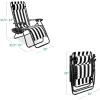 image:imageBest Choice Products Set of 2 Adjustable Steel Mesh Zero Gravity Lounge Chair Recliners wPillows and Cup Holder Trays  MarigoldWhiteBlack Striped