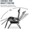 image:imageBest Choice Products Set of 2 Adjustable Steel Mesh Zero Gravity Lounge Chair Recliners wPillows and Cup Holder Trays  MarigoldWhiteBlack Stripes