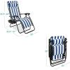 image:imageBest Choice Products Set of 2 Adjustable Steel Mesh Zero Gravity Lounge Chair Recliners wPillows and Cup Holder Trays  MarigoldWhiteBlue Striped