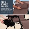 image:imageBest Choice Products Set of 2 Adjustable Steel Mesh Zero Gravity Lounge Chair Recliners wPillows and Cup Holder Trays  MarigoldWhiteBrown